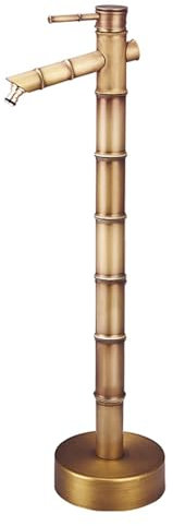 LXRHLIKG Colonne à Eau de Jardin en Bambou Antique Tout en Cuivre pour Extérieur, Robinet Antigel Décoratif pour Cour(69.5cm/27in)