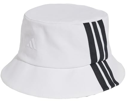 adidas Unisex - Adulto Sportswear 3 Stripes Bucket Hat, White/Black, S-M