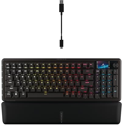 Corsair VANGUARD PRO 96 Wired Hall Effect Magnetic Mechanical Gaming Keyboard – 96% Layout, MGX Hyperdrive Switches, 8000Hz Polling, Rapid Trigger, Virtual Stream Deck, SOCD Flashtap, QWERTY UK