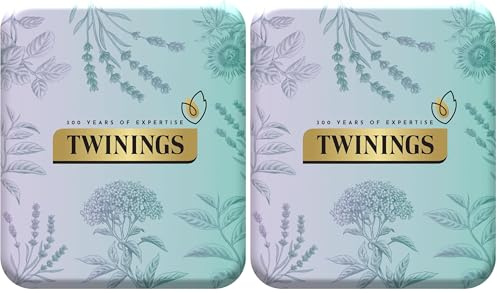 Twinings Premium Pocket Tea Tin - 4 Envelopes | Perfect Stocking Filler, Secret Santa & Travel Size Gift Tin | Premium Tea Selection Under £10 (Pack of 2)