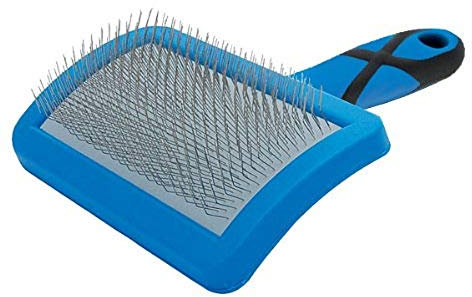 GROOM PROFESSIONAL Gebogene Weiche Drahtbürste - Hundebürste - Entfilzungsbürste für Hunde - Weiche Drahtbürste - Ideal für weiches Fell - Perfekt für die Tägliche Fellpflege - Mittel