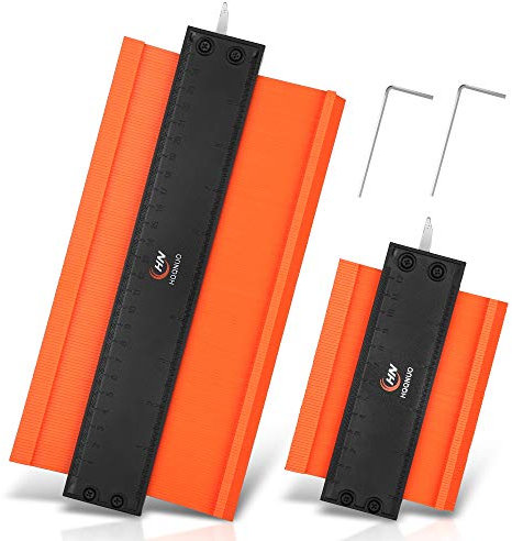 HQQNUO Medidor de Contornos,Duplicador de Contornos,2 Piezas,Medidor de Perfiles,Precisa Medición para Esquinas Irregulares,Curvas y Laminado