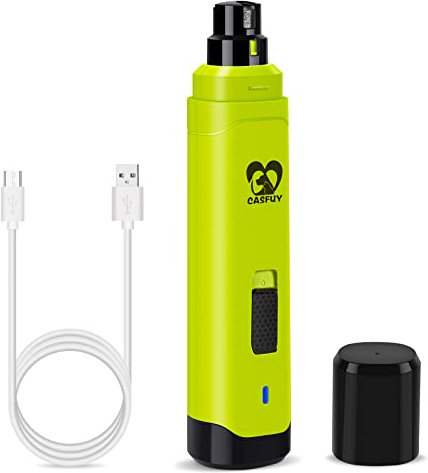 Casfuy Krallenschleifer für Hunde - Professioneller 2-Gang-Elektrisch-Wiederaufladbarer Krallenschneider für Haustiere, schmerzlose Pfotenpflege und -glättung für kleine, mittelgroße Hunde und Katzen