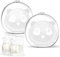 KISSBOBO Coppette Capezzoli Silicone, Set da 2 Pezzi, Conchiglie Raccoglilatte (80 ml), Morbido E Confortevole, Senza BPA, Sacchetti Latte Materno con Sensore di Temperatura (20 Pezzi)