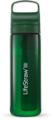 LifeStraw Go Series - Botella con filtro de agua. Filtra bacterias, parasitos y microplasticos. 650 ml