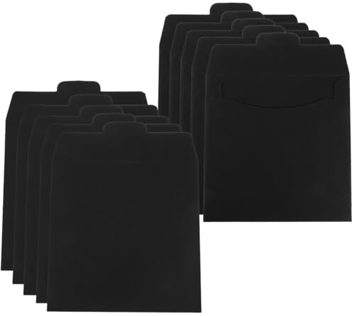 Kichvoe Fundas De Kraft para CD Bolsa De Embalaje para DVD Sobres De Papel para Almacenamiento De Discos Compactos 4.92X4.92X0.19In Protección Y Transporte Seguro para Uso Diario