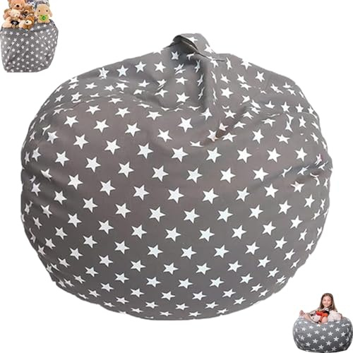 Borsa Portaoggetti Per Giocattoli Peluche, Sacco Stoccaggio Bambini, Pouf Peluche Con Cerniera, Cuscino a Sacco, Fagiolo Ricaricabile, per Organizzare Giocattoli e Vestiti (24 Pollici) (22)
