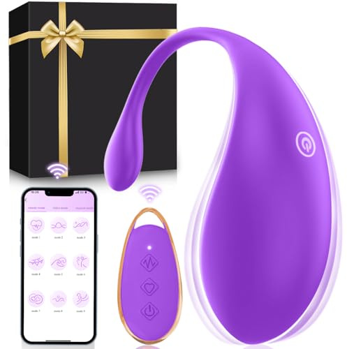 Vibratoreper Donna Professionale con APP, Vibratore Sex Toys con 9 Modalità, Ovetto Vibrante Donna Telecomando Wireless Sessuali, Vibratoriper Coppie Piccolo Sexytoysys Donna