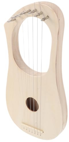 UPKOCH Kit Arpa Lira in Legno Fai da Te a 7 Corde per Principianti Adulti e Set Musicale con Tavola Armonica Montaggio Semplice e Personalizzabile per Pratica e Intrattenimento