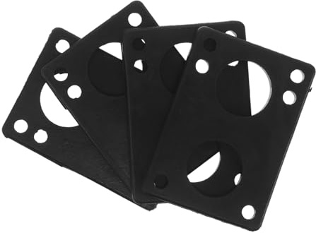 DINHEAROM 4 St Skateboard Riser Pads i Elastisk Gummi för Stötdämpning och Vibrationsreducering Distanser för Skateboardtruckar Motverkar Hjulbitning på Cruiser Longboard-brädor