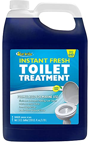 STAR BRITE Instant Fresh Toilet Treatment - Lemon Scent, Odor & Waste Control, 128oz (071701)
