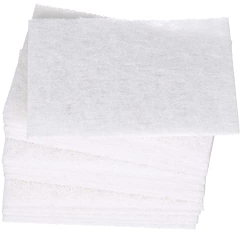 3M Scotch-Brite 07445 Estropajo blanco, silicato de aluminio, longitud de 22,9 cm x 15,2 cm de ancho (20 unidades), color blanco