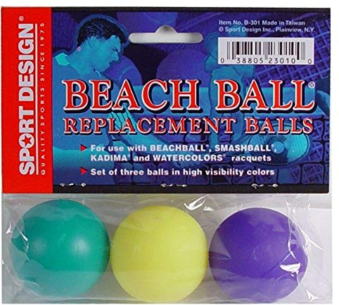 Sport Design Replacement Beach Balls for Beachball Smashball Kadima Watercolors (Set of three balls in Assorted colors )