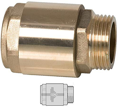 Rückschlagventil/Schwerkraftbremse Messing 1 Zoll IG zu AG