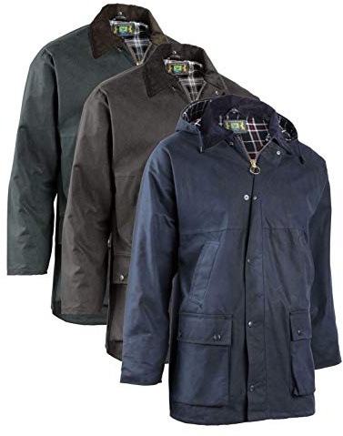 Hunter Outdoor Bolton Unpadded Unisex Wax Jacket Riding/Shooting/Hunting/Fishing Wax Jacket (Brown, 6XL)