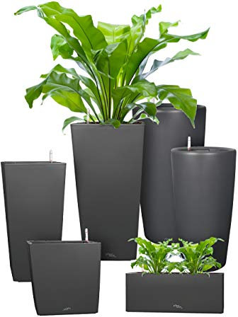 Pflanzwerk® ÖKOSYSTEM Pflanzkübel Pipe - Blumentöpfe Übertöpfe mit BEWÄSSERUNGSSYSTEM - 78cm/Ø40cm ANTHRAZIT *Indoor & Outdoor Blumenkübel* *UV-Schutz* *Premium Markenqualität*