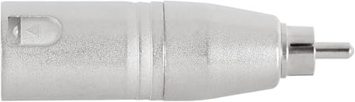 Pronomic Adattatore CMXM - Cinch/RCA maschio a XLR maschio - Pronto all’uso e cablato - Costruzione robusta - Scocca in metallo pressofuso