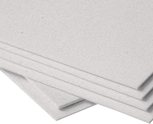 Papercutz Greyboard A2 Sheets for Craft (2 MM) (20 Sheets), Bookbinding, Modelling, Mounting Art Prints & Photographs, Durable, 100% Recycled Thick Backing Cardboard
