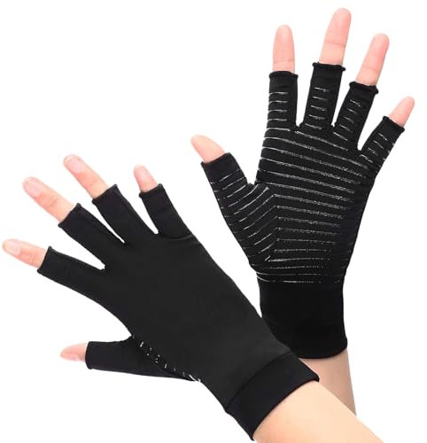 Arthrose Handschuhe, Kompressionshandschuhe für Schmerzlinderung und Wärme, Kupfer Arthritis Handschuhe, Arthrose Handschuhe Hilft Ihnen der Erholung von Schwellungen, Gelenk-und Handschmerzen, M