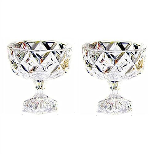 WaLdor Seasoning Plate Crystal Glass Snack Bowls, Vintage Diamond Glass Snack Bowls, Dessert Bowl, Snack Bowls for Dessert, Ice Cream, Dip or Snack. Ceramic Sauce Plate (Color : B)
