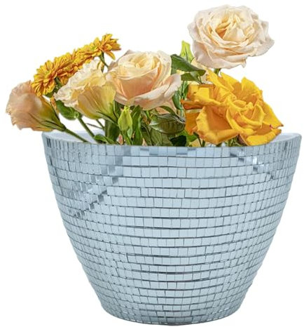 Discokugel-Wandpflanzgefäß,Wandmontiertes Discokugel-Pflanzgefäß-Spiegel Disco Wandpflanzer - Disco-Kugel-Pflanzgefäß, Spiegelkugel-Pflanzgefäß Zum Aufhängen, Blumentöpfe, Vase Für Innen- Und Außenp