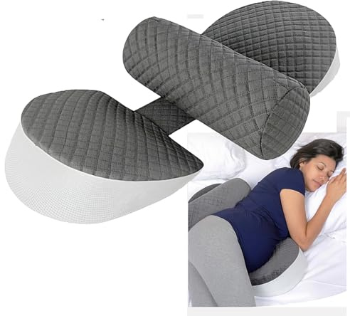 Nastopee Cuscino regolabile, per gravidanza, portatile, per schiena, pancia, fianchi, cuscino in memory foam, per donne e chi dorme sul fianco con rivestimento traspirante