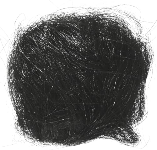 MIJOMA Capelli di angelo, fibre decorative, decorazione natalizia lucida per il fai da te e la progettazione, ideale per albero, composizioni, corona dell'Avvento e decorazione da tavolo (nero)