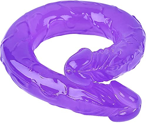 SPBMY 16.9in/43cm Exquisite Item Relax Item with for Beginners Advanced Users Toy for Women and Couples Beginners (Transparent) (Purple)