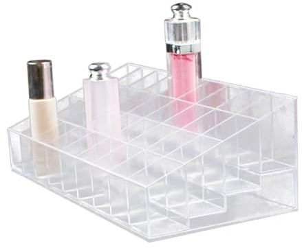 LIFKOME Organizer per Slot in Acrilico Trasparente Portarossetti Resistente per Trucco Espositore Cosmetici Compatto per Vanity e Toeletta per Donna e Uomo