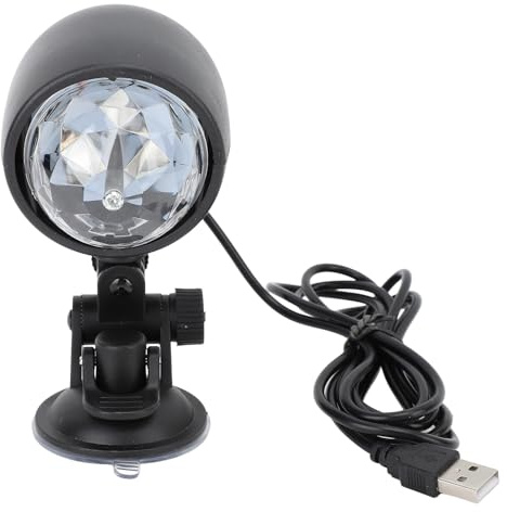 Palla Rotante RGB, Lampada da Festa a LED Colorata USB, Luce Effetto Strobo per KTV, Bar, Matrimonio e Natale - Decorazione Versatile, e Facile da Usare