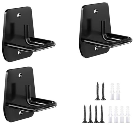 Homeponnew Juego de anclajes de banda de resistencia de metal para montaje en pared, 3 piezas resistentes para gimnasio en casa, diseño que ahorra espacio con accesorios de montaje