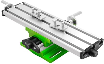 Compound Milling Machine Worktable, Aluminum Alloy Cross Slide Bench Vise, X/Y Axis Adjustable Drill Press Work Bench with Scale, Compact Portable Worktable for DIY Machining & Workpiece Clamping