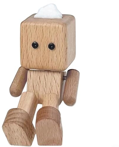 Igniport Divertente figura oscillante in legno: uomo oscillante fatto a mano come auto per decorazioni e accessori da scrivania, legno (B)