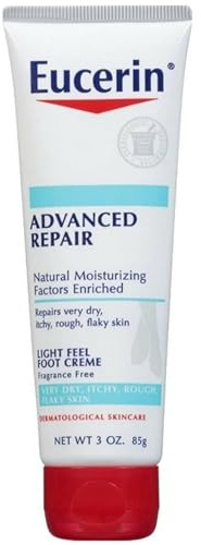 Eucerin Advanced Repair Light Feel Foot Creme, 3 oz