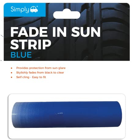 Simply FAD02 - Striscia Oscurante per Parabrezza Auto, fornisce Protezione dai riflessi del Sole, Si Attacca Facilmente e Si rimuove Facilmente