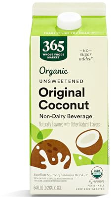 365 by Whole Foods Market, Organic Unsweetened Original Coconut milk Beverage, 64 fl oz