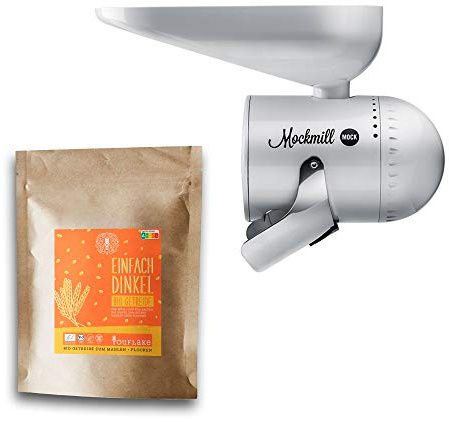 Mockmill Mahlaufsatz für KitchenAid | frisches Mehl | Made in Germany |+ 2,5 kg Bio Dinkel