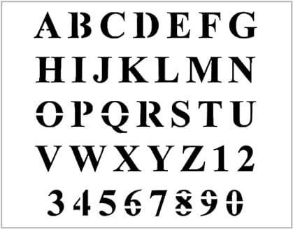 TIMES NEW ROMAN Alphabet Stencil 1 Inch Newspaper Font Set Letters Sheet S845