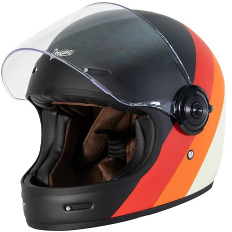 ORIGINE Integral-Motorradhelm im Cafe-Racer-Stil aus Glasfaser ECE-geprüft mit Visier