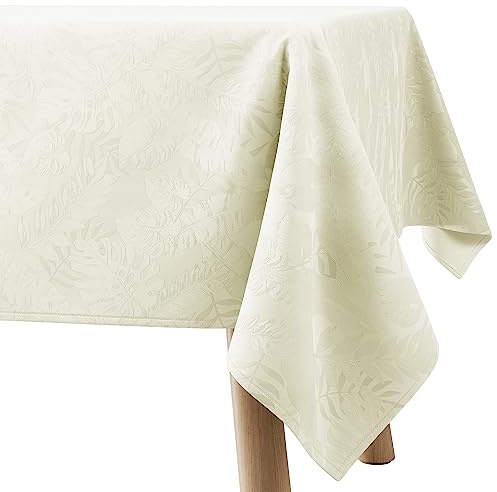 Filumi Tischdecke 140x320 cm Creme Abwaschbar Für Indoor Outdoor Monsteramuster Eris