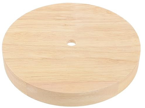 Angoily Base De Lámpara De Mesa De Madera, soporte de base de luz de madera redonda, Soporte para lámpara de Luz LED Lámpara de mesa pequeña Lámpara de noche Para Accesorios