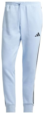 Adidas Herren Essential Three Stripes Fleece Pant, Glow Blue/Black, XXL