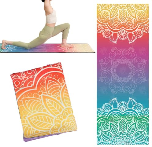 Hot Yoga Towel Non Slip Hot Yoga Blanket 27 X 72 Sweat Absorbent Foldable Travel Yoga Mat Towel Quick Drying Fitness Exercise Gym Workout Mat Towel Breathable Mat Pad for Bikram Pilates Gym