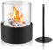 Bioethanol Tischkamin Tischfeuer, Ethanol Kamin Indoor, Bioethanol Tischkamin, Tisch Feuer mit Deko Steine und Löschhilfe Bio Ethanol Kamin Indoor & Outdoor Zum Heizen für Terrasse Balkon Garten Deko