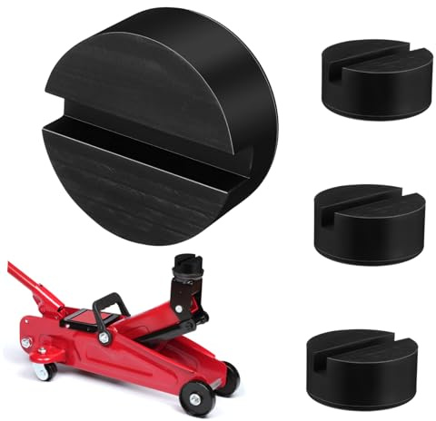 CIYODO 4 Piezas De Bloque De Goma para Gato De Coche Almohadillas para Gato De Suelo Almohadillas Estabilizadoras