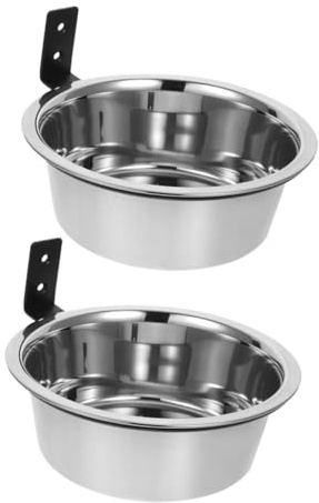 Gatuida 2sets Ciotole Per Cani in Acciaio Inox Montate Parete Ciotole Per Acqua Per Animali Da Compagnia Sospese Supporto Rialzato Per Cibo Per Cani Stazione Di Alimentazione Elevata Per p