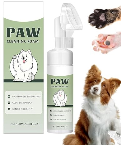 Pfotenreiniger, 100 ml, natürlicher -Fußreiniger mit Schrubber, einfache Reinigung für schmutzige, schlammige Welpen, Kätzchen, kleine, mittelgroße und große Rassen, Reisen, Outdoor, Bad