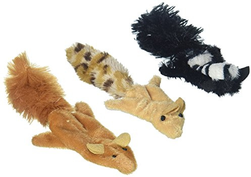 Ethical Pets 2680 Skinneeez Forest Creatures For Cats, Pack of 3 (Squirrel, Chipmunk or Skunk)