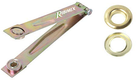 Ribimex Prbomp Set Pinza Con 50 Occhielli, Argento, Normale