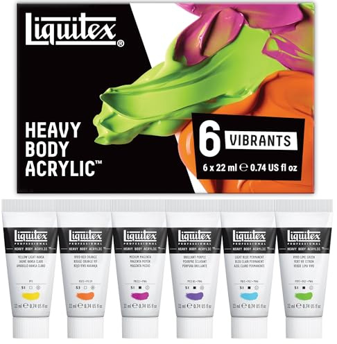Liquitex Professional Acrylic Heavy Body Set of 6 x 22 ml Vibrant Colours